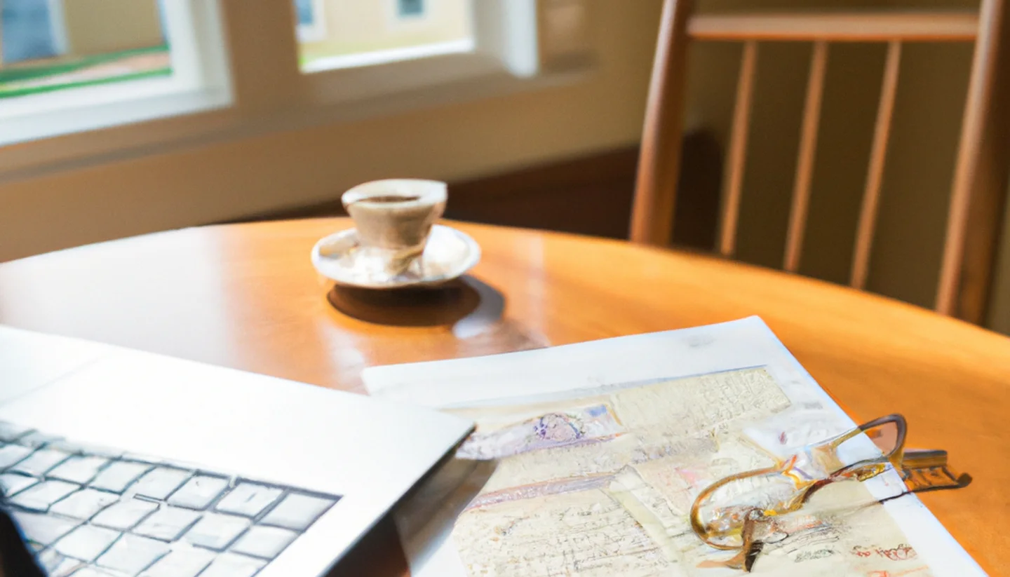 Family members reviewing inherited property documents at a wooden table
