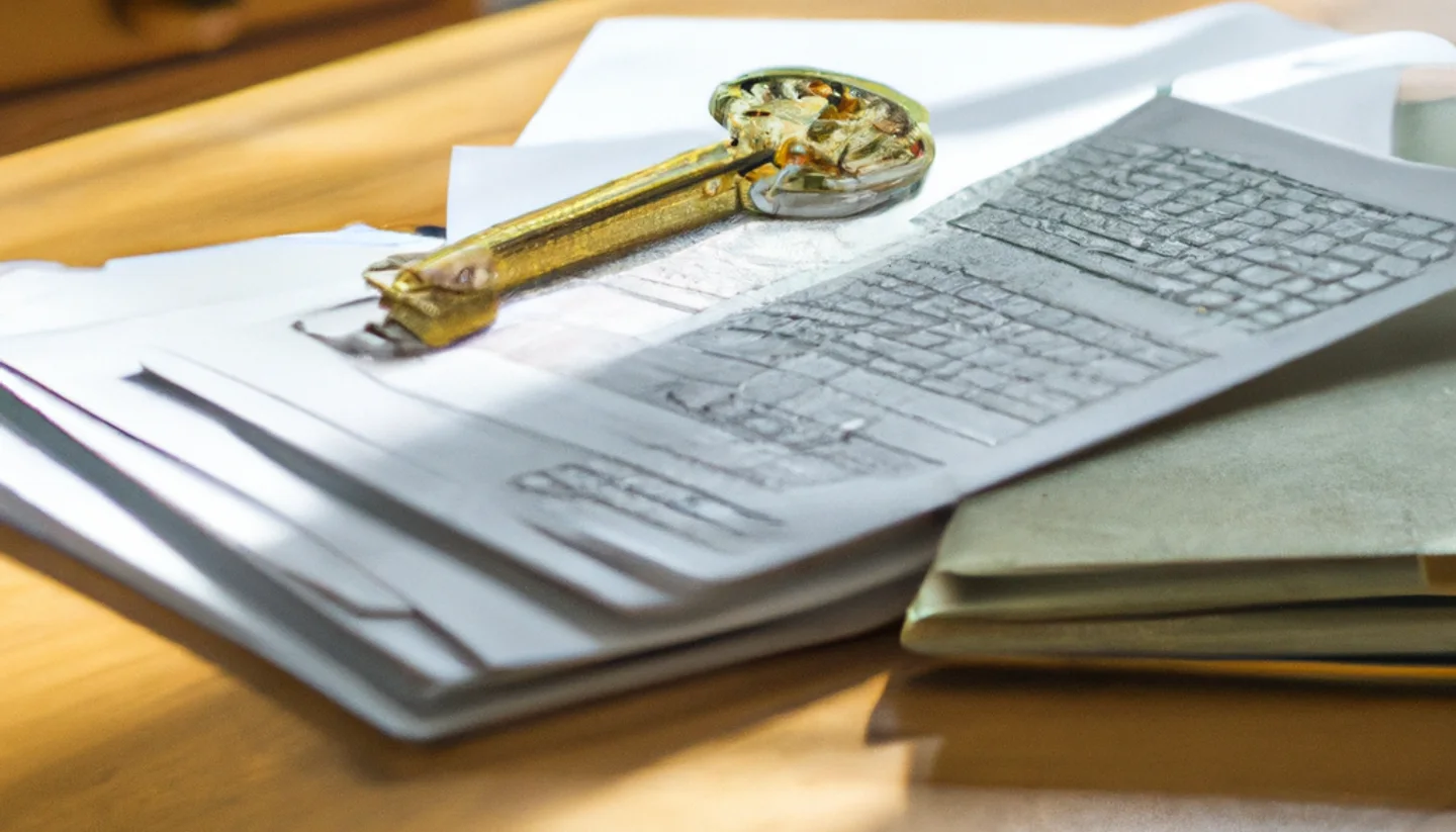 Closing table with deed and keys for a Minnesota FSBO land sale